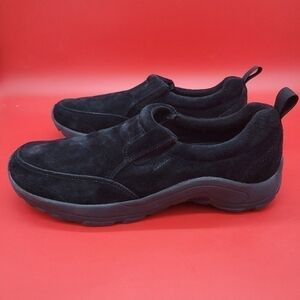 Cabela's Shoes Mens 10.5 M Suede Leather Slip On Moccasins Black